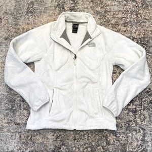 White Fuzzy North Face Jacket